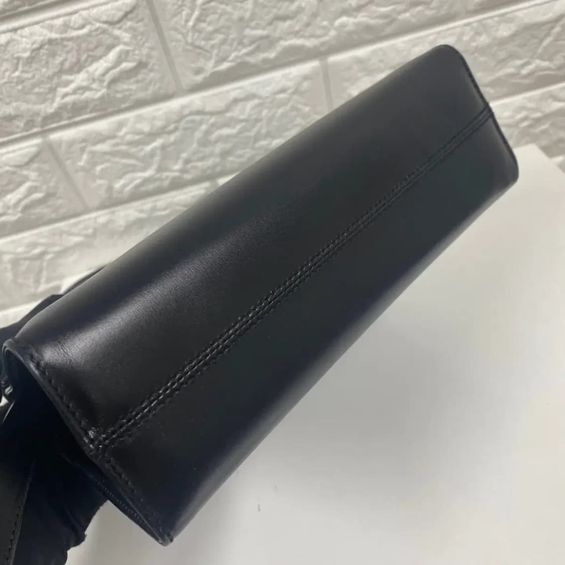 FERRAGAMO / 빈티지 페라가모 블랙 탑 바라보우 숄더백 /투웨이백 상품이미지7