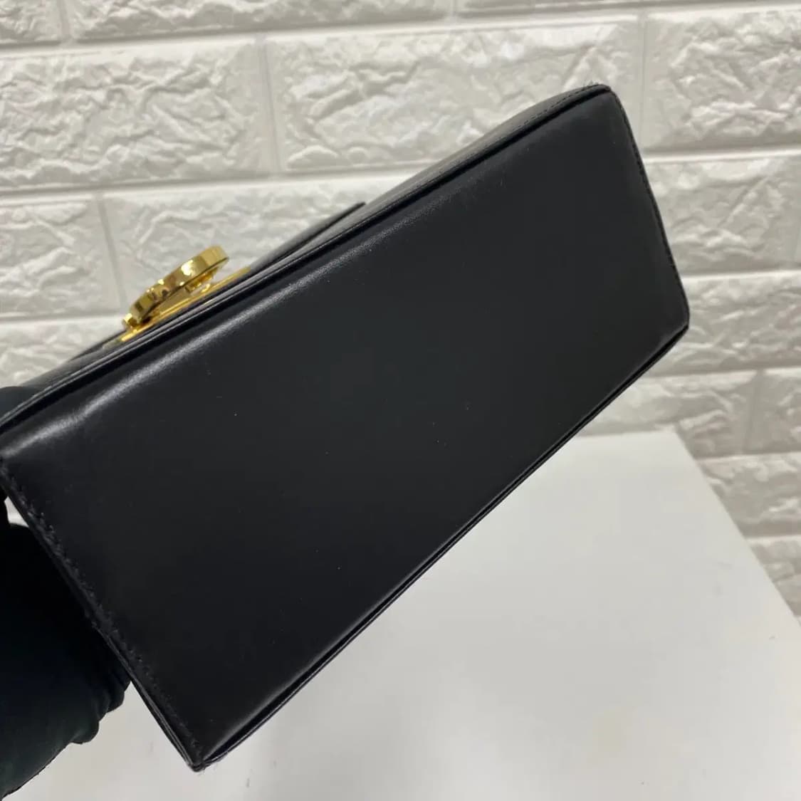 FERRAGAMO / 빈티지 페레가모 블랙 간치니 스몰 켈리백 /투웨이백 상품이미지7