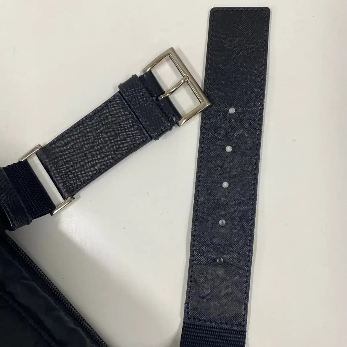 PRADA / 빈티지 프라다 삼각로고 블랙 포코노 벨트백 / 힙색 상품이미지9