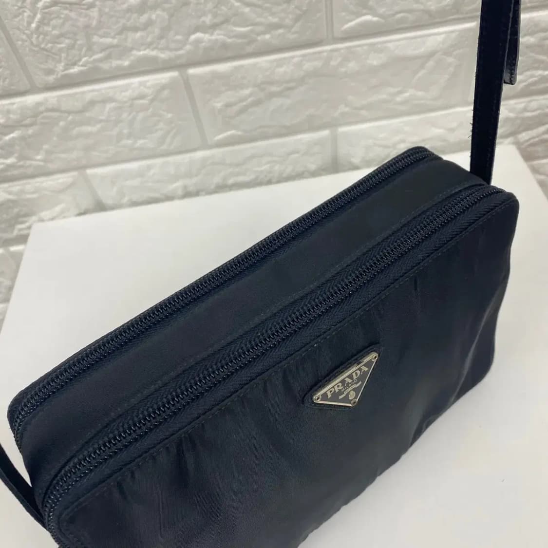 PRADA / 빈티지 프라다 삼각로고 블랙 포코노 나일론 스몰 크로스백 상품이미지7