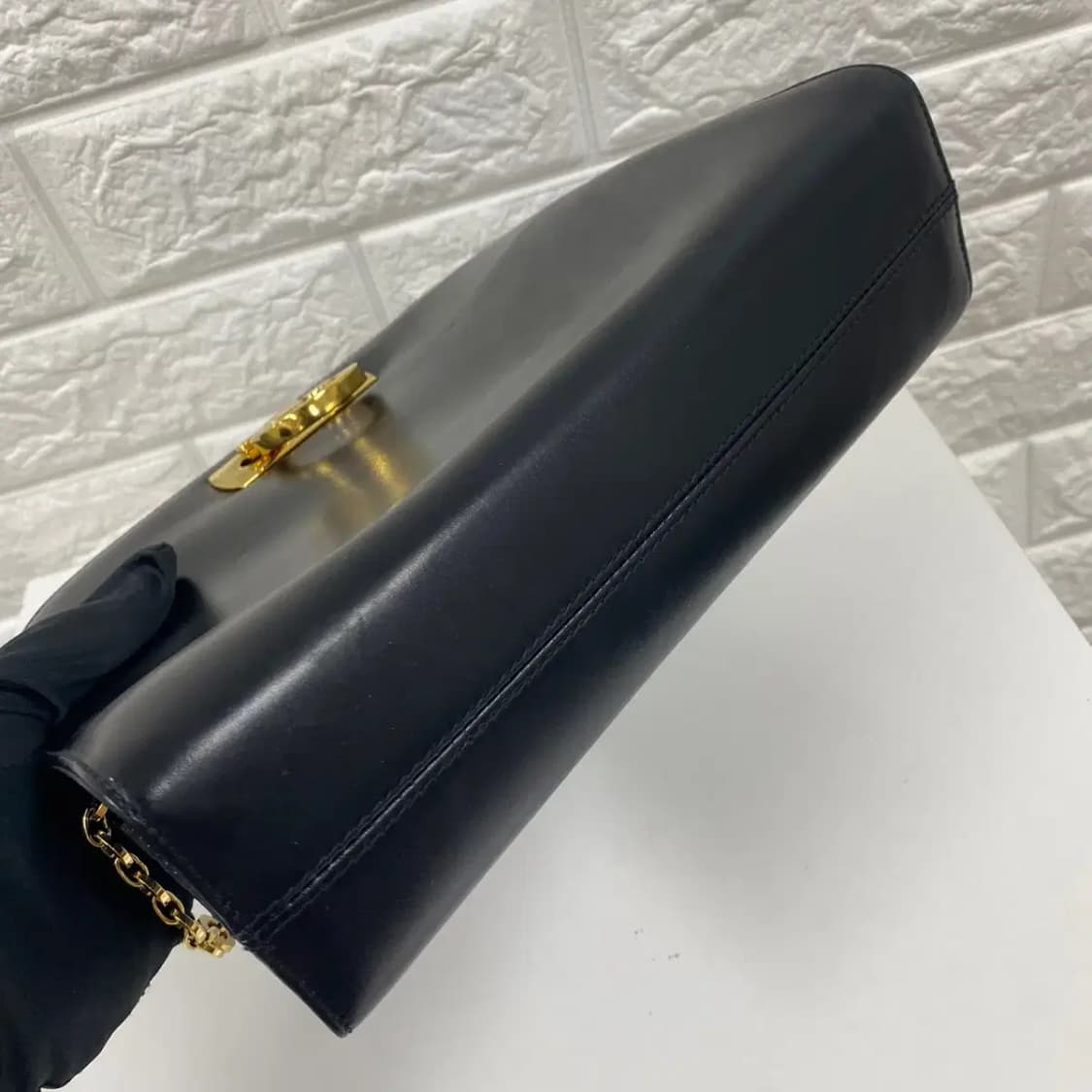 FERRAGAMO / 빈티지 페라가모 골드 간치니 버클 클러치 / 체인백 상품이미지8