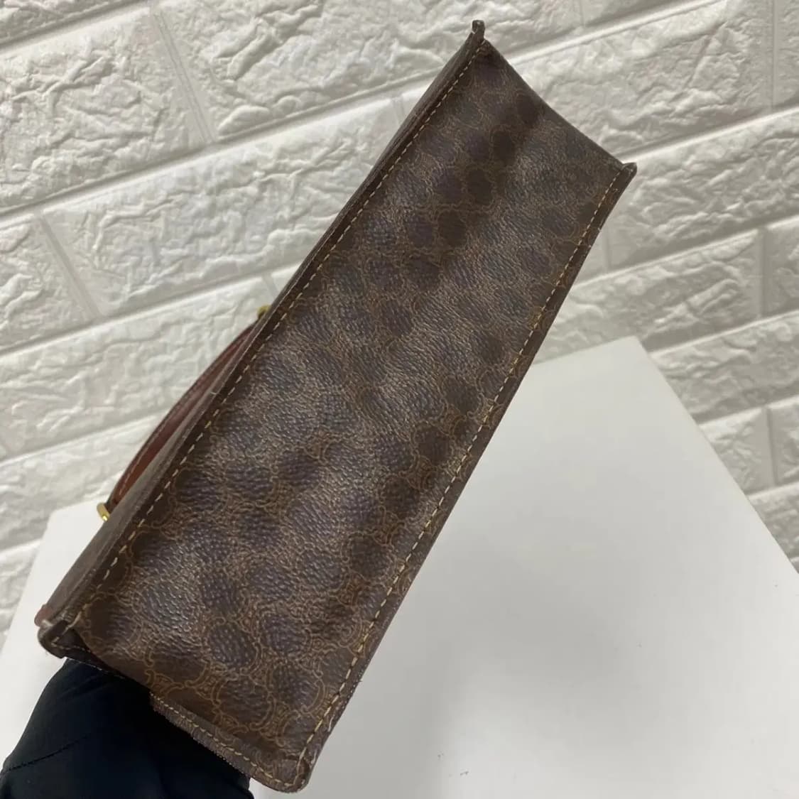 CELINE / 빈티지 셀린느 브라운 마카담 스몰 브리프케이스 / 핸드백 상품이미지8