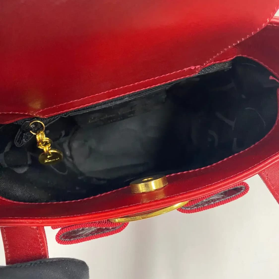 FERRAGAMO / 빈티지 페라가모 레드 원통 바라 버킷백 /복조리백 상품이미지10
