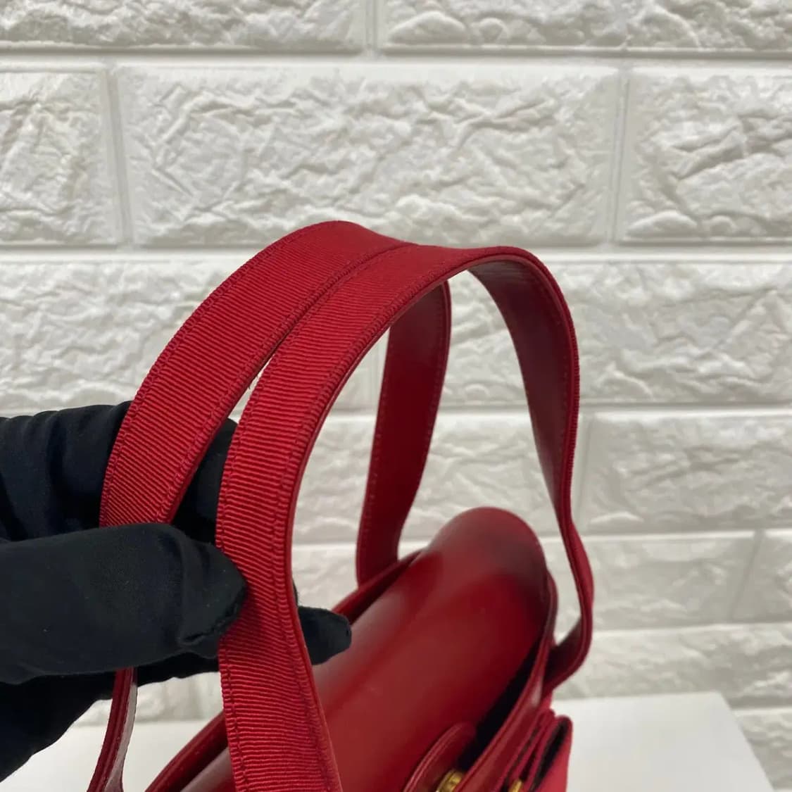 FERRAGAMO / 빈티지 페라가모 레드 원통 바라 버킷백 /복조리백 상품이미지5