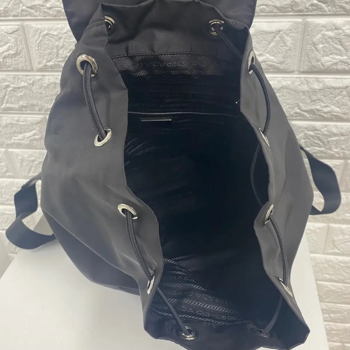 PRADA / 프라다 블랙 포코노 삼각로고 나일론 백팩 상품이미지10
