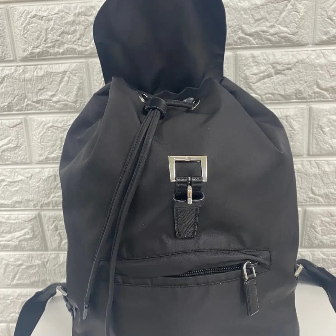 PRADA / 프라다 블랙 포코노 삼각로고 나일론 백팩 상품이미지8