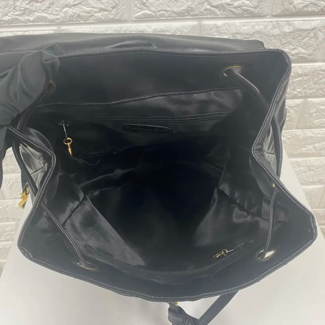 CHANEL / 빈티지 샤넬 3번대 블랙 마틀라세 듀마 백팩 상품이미지9
