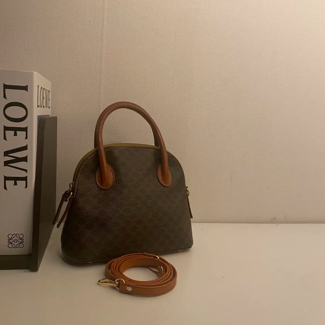 CELINE / 빈티지 셀린느 브라운 마카담 스몰 토트백 / 숄더백 상품이미지1