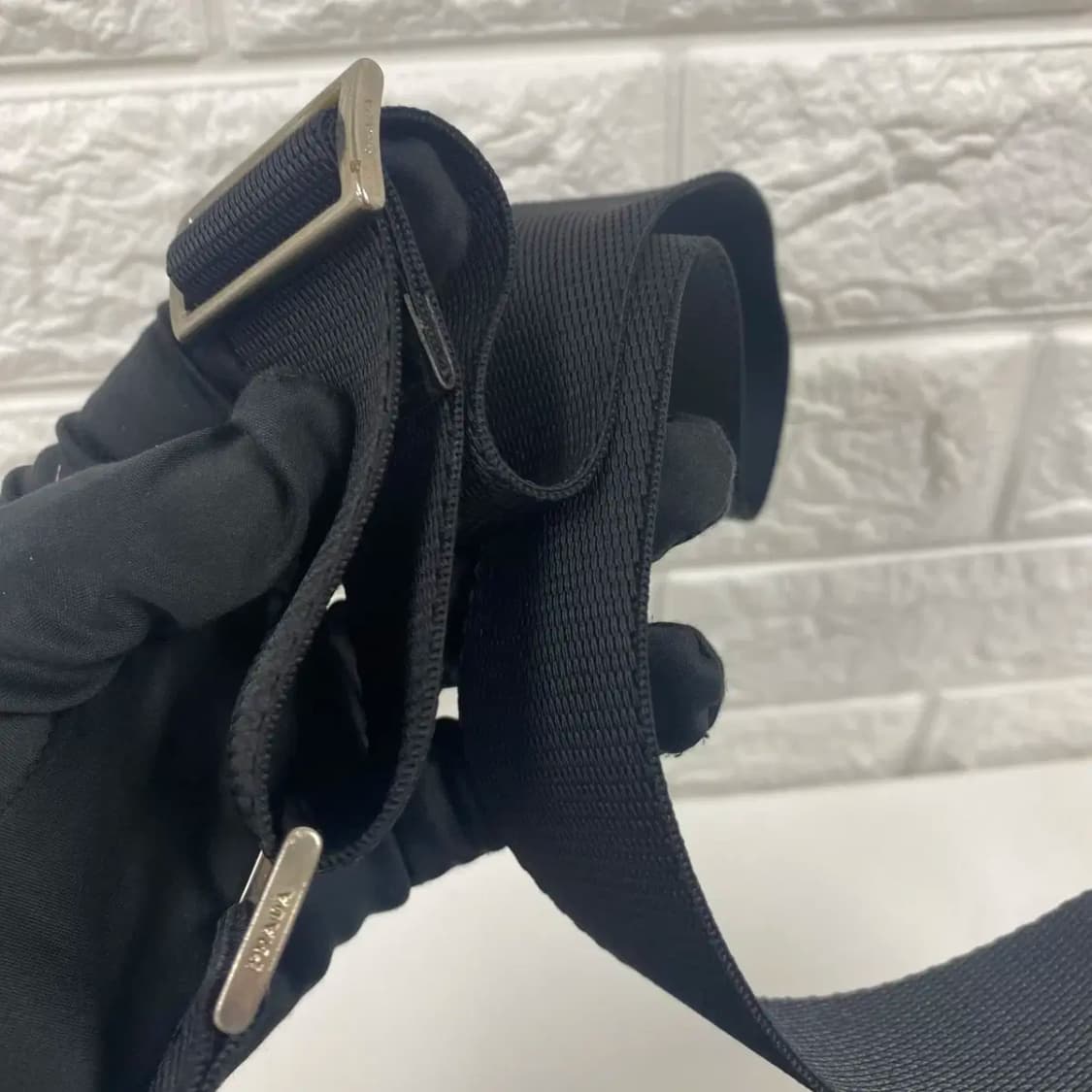 PRADA / 빈티지 프라다 삼각로고 블랙 포코노 나일론 숄더백 상품이미지9