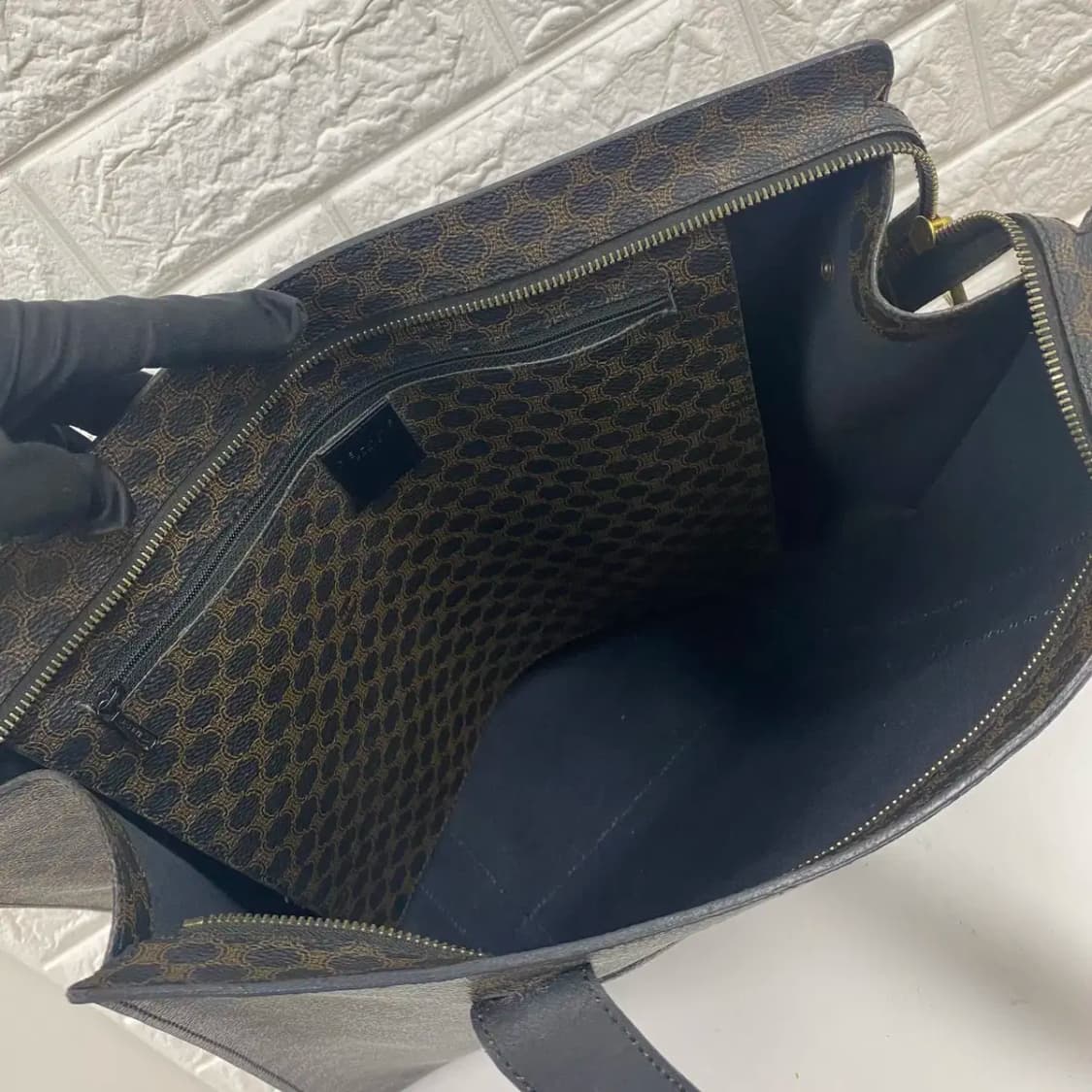 CELINE / 빈티지 셀린느 블랙 마카담 토트백 / 숄더백 상품이미지10