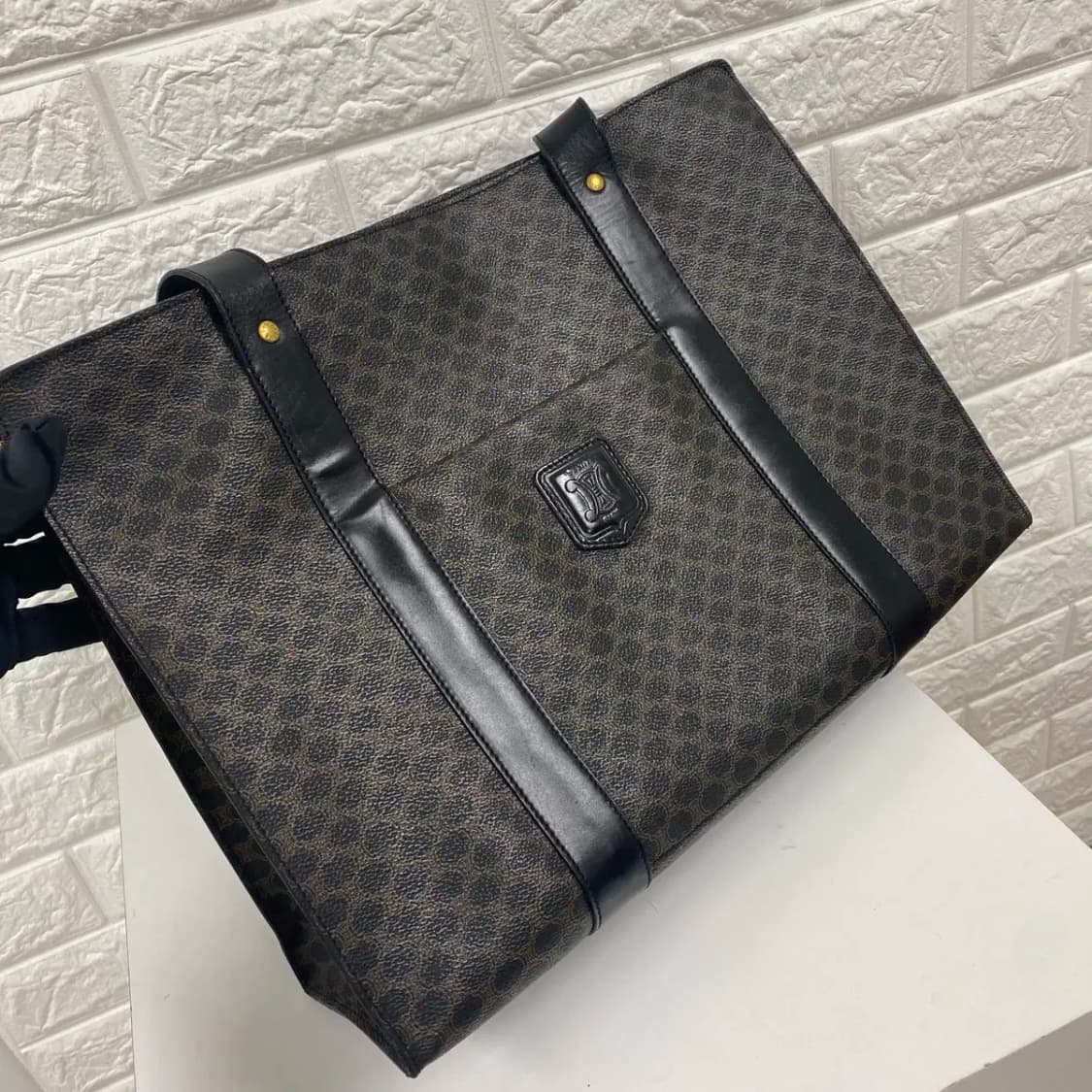 CELINE / 빈티지 셀린느 블랙 마카담 토트백 / 숄더백 상품이미지3