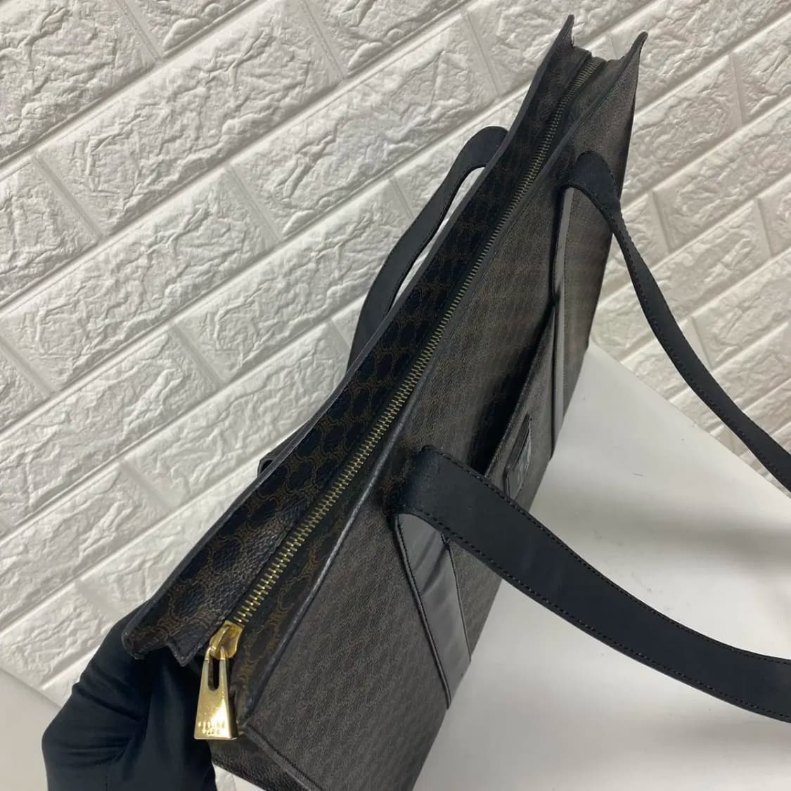 CELINE / 빈티지 셀린느 블랙 마카담 토트백 / 숄더백 상품이미지5