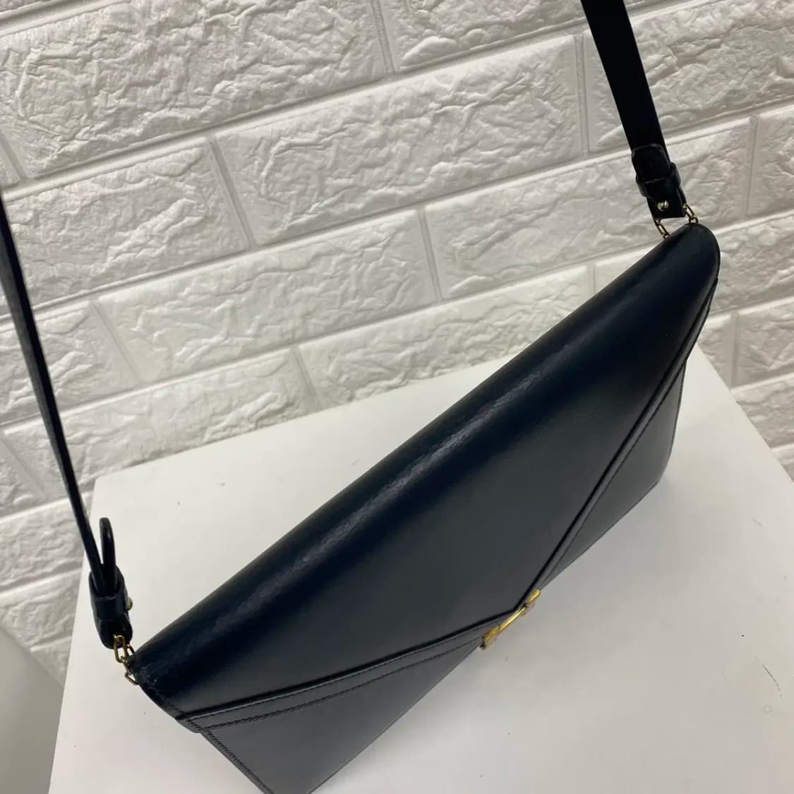 HERMES/빈티지 에르메스 리디아 다크네이비 카프스킨 플랩 레더 숄더백 상품이미지6