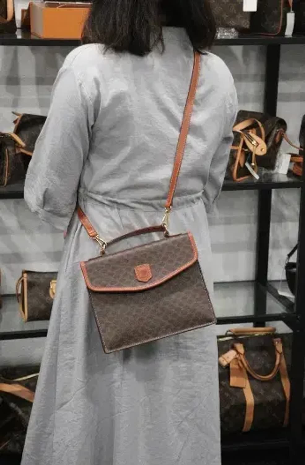 CELINE / 빈티지 셀린느 브라운 마카담 스몰 브리프케이스 /투웨이백 상품이미지2