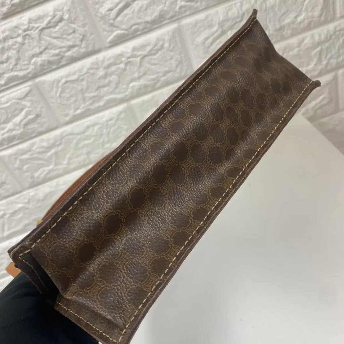 CELINE / 빈티지 셀린느 브라운 마카담 스몰 브리프케이스 /투웨이백 상품이미지9