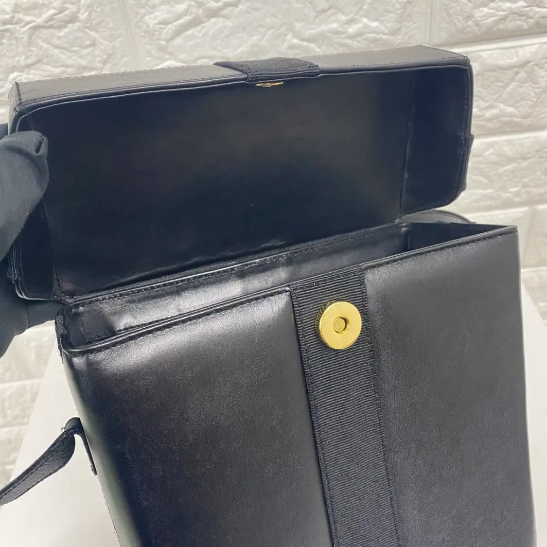 FERRAGAMO / 빈티지 페레가모 블랙 바라보우 크로스바디백 /숄더백 상품이미지10