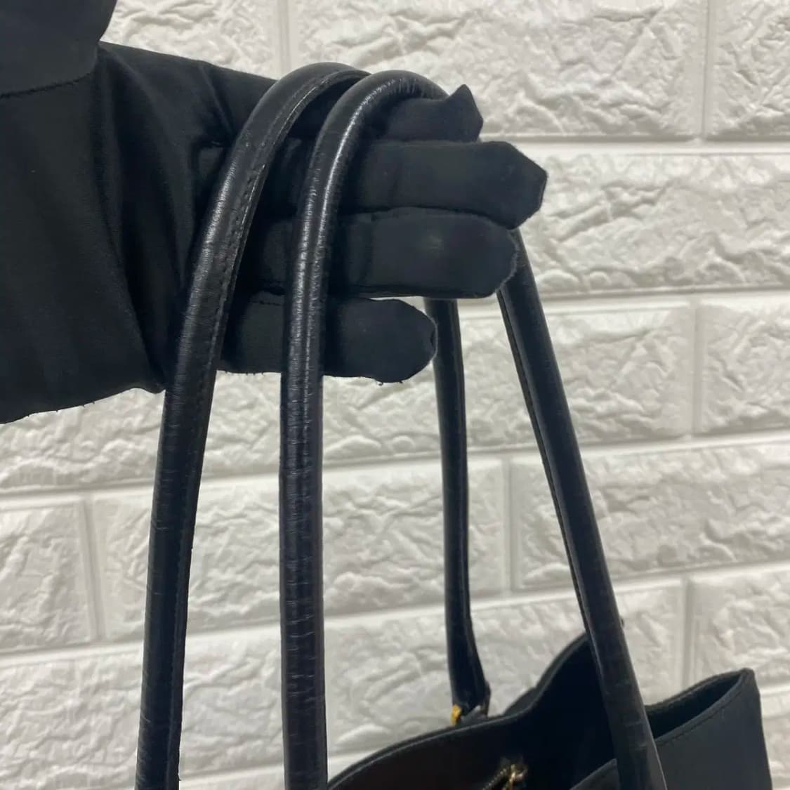 PRADA / 빈티지 프라다 블랙 나일론 삼각로고 토트백 상품이미지8