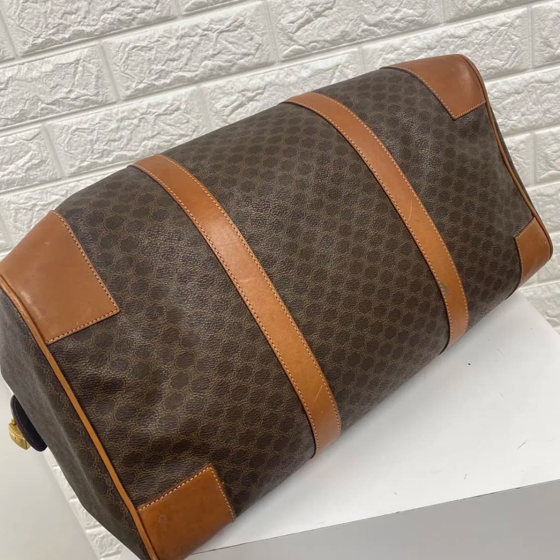 CELINE / 빈티지 셀린느 브라운 마카담 빅 보스턴백 / 트레블백 상품이미지10