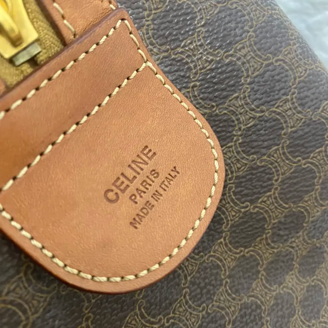 CELINE / 빈티지 셀린느 브라운 마카담 빅 보스턴백 / 트레블백 상품이미지6