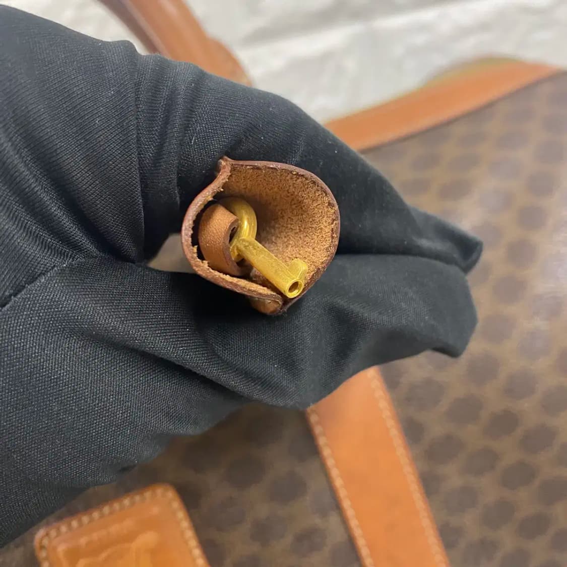 CELINE / 빈티지 셀린느 브라운 마카담 빅 보스턴백 / 트레블백 상품이미지8