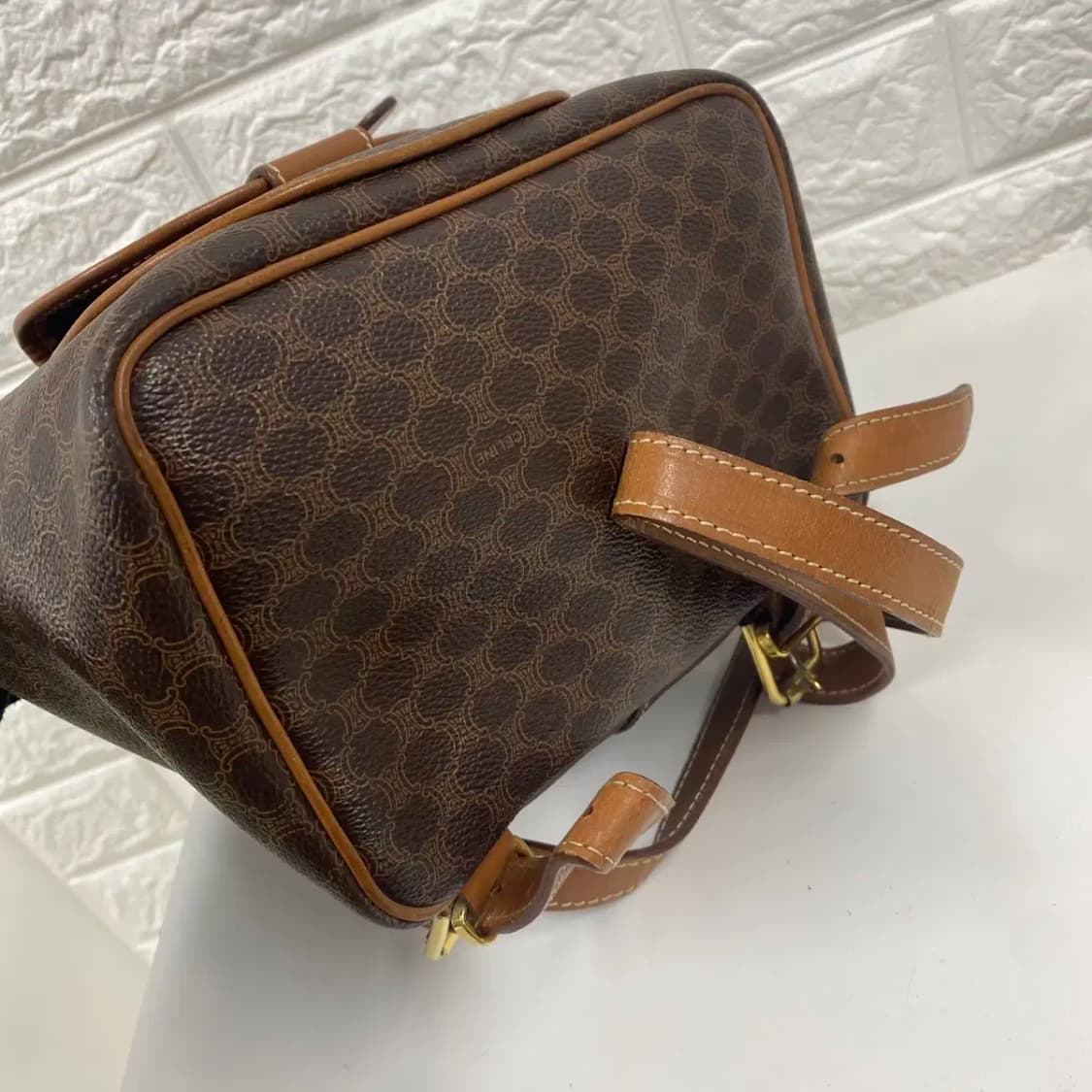 CELINE / 빈티지 셀린느 브라운 마카담 백팩 상품이미지9
