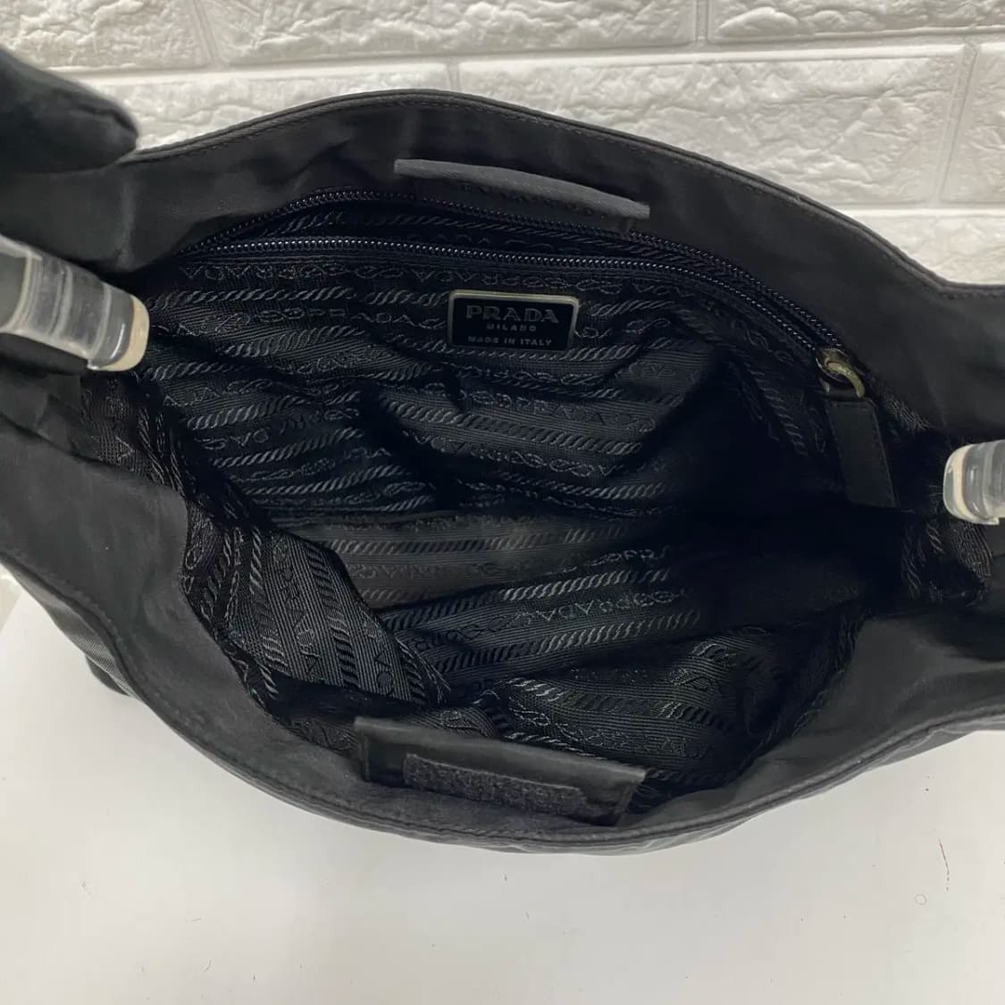 PRADA / 빈티지 프라다 삼각로고 포코노 블랙 나일론 원 숄더백 상품이미지10