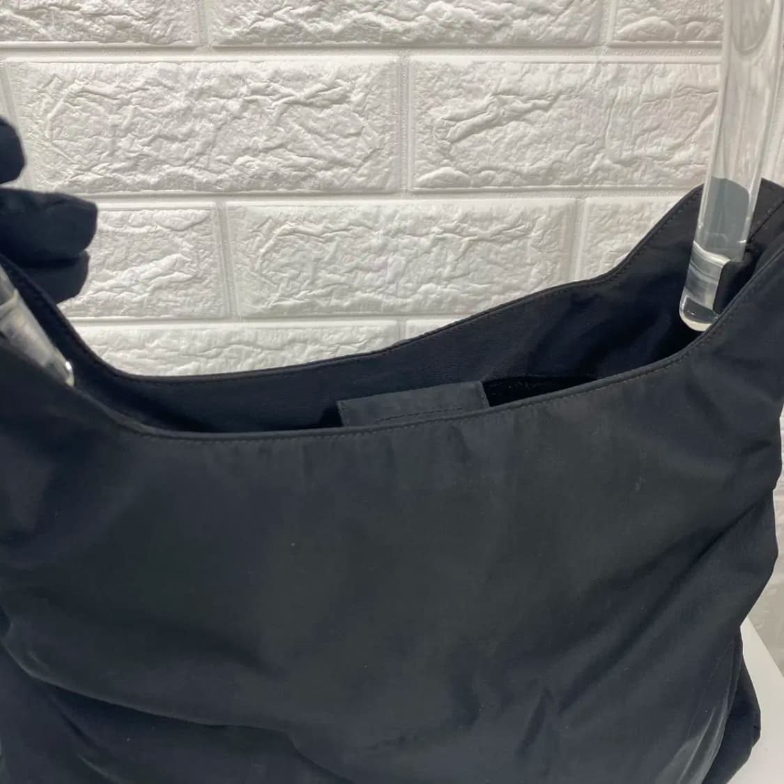 PRADA / 빈티지 프라다 삼각로고 포코노 블랙 나일론 원 숄더백 상품이미지8