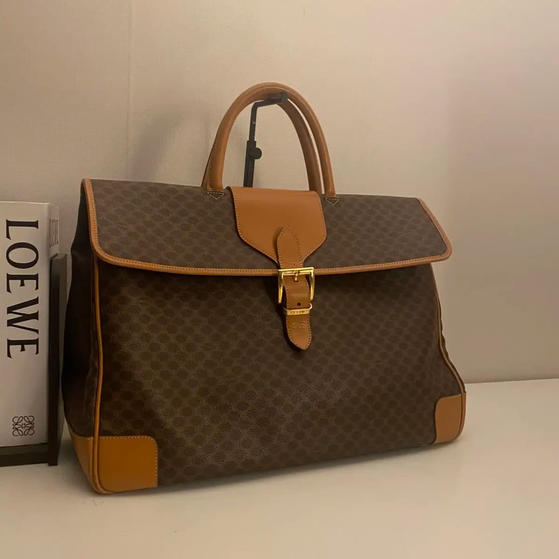 CELINE / 빈티지 셀린느 브라운 마카담 보스턴백 / 트레블백 상품이미지1