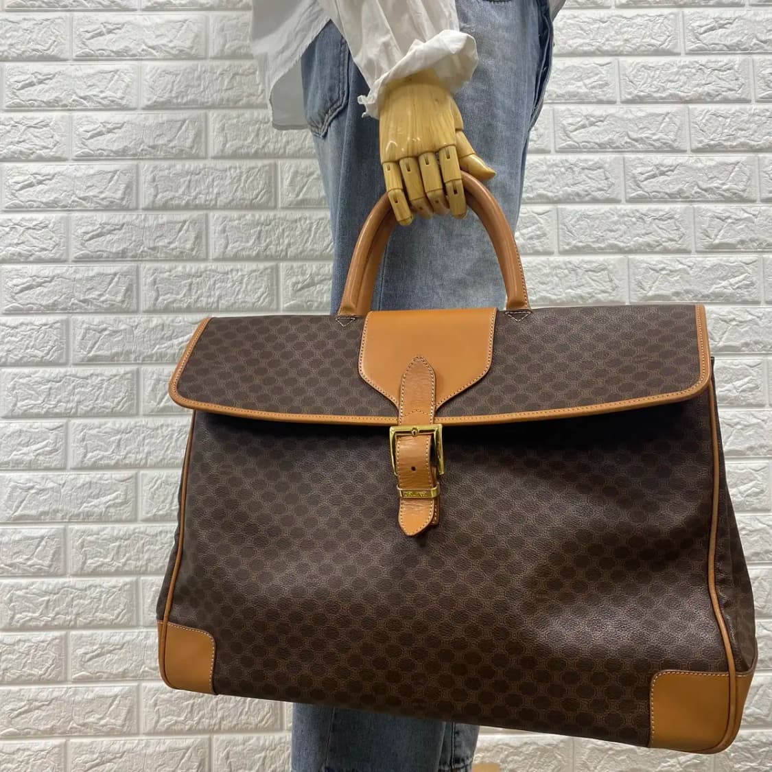 CELINE / 빈티지 셀린느 브라운 마카담 보스턴백 / 트레블백 상품이미지2