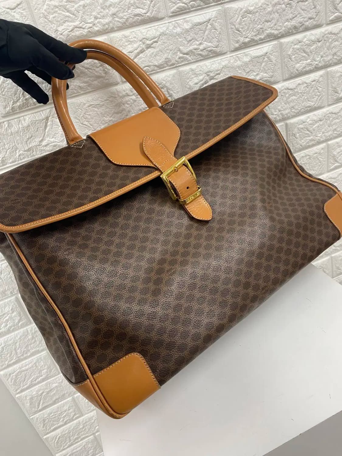 CELINE / 빈티지 셀린느 브라운 마카담 보스턴백 / 트레블백 상품이미지3