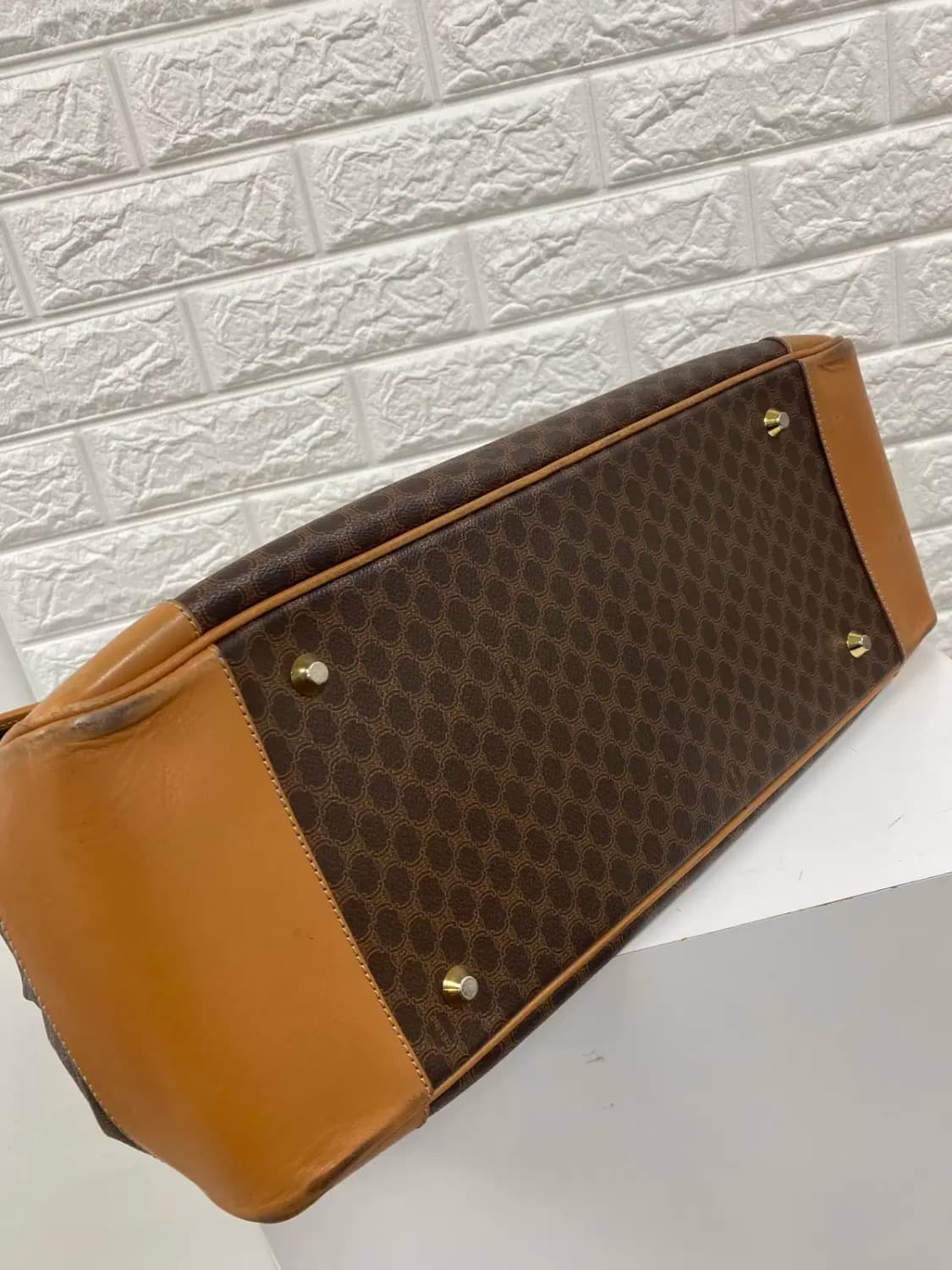 CELINE / 빈티지 셀린느 브라운 마카담 보스턴백 / 트레블백 상품이미지7