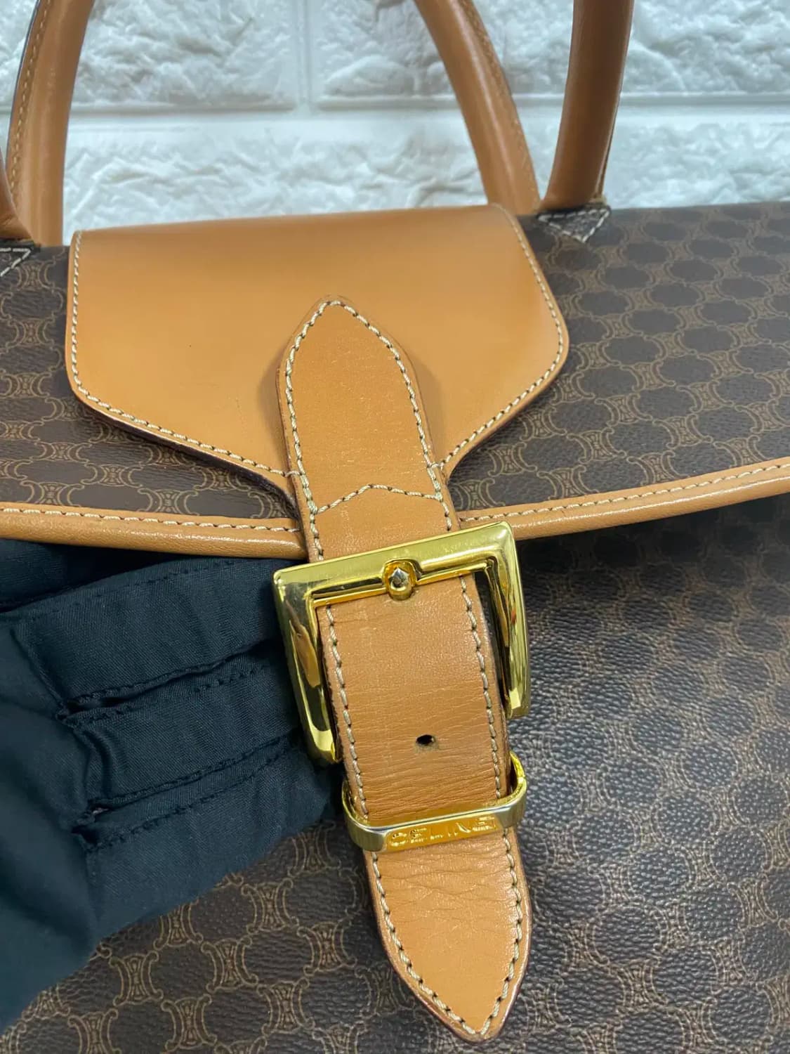 CELINE / 빈티지 셀린느 브라운 마카담 보스턴백 / 트레블백 상품이미지8