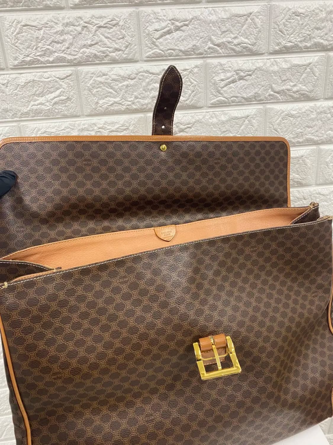 CELINE / 빈티지 셀린느 브라운 마카담 보스턴백 / 트레블백 상품이미지9