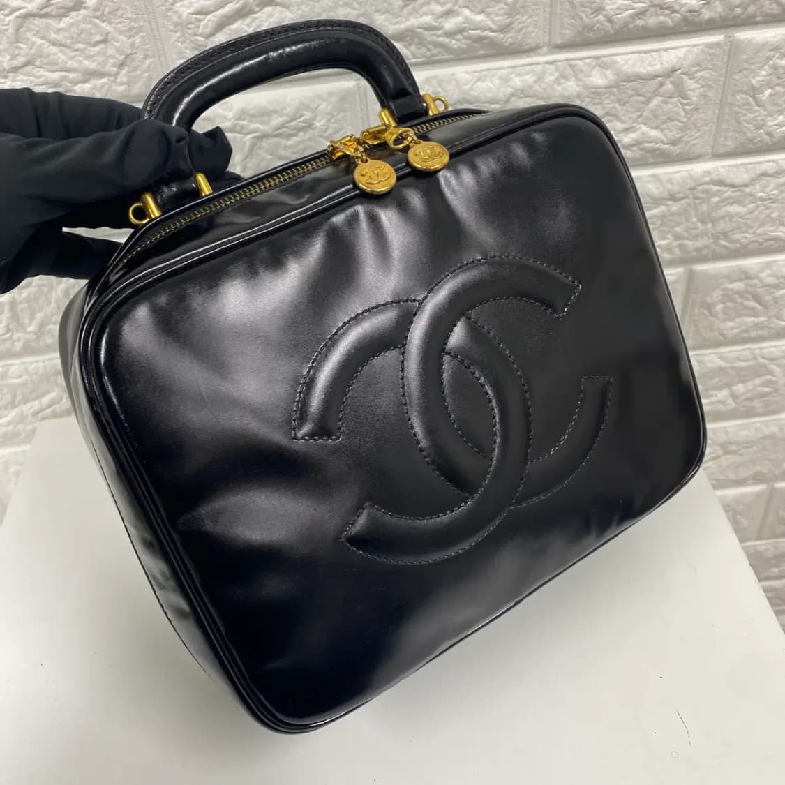 CHANEL / 빈티지 샤넬 CC 페이던트 베니티 코스메틱백 / 투웨이백 상품이미지4