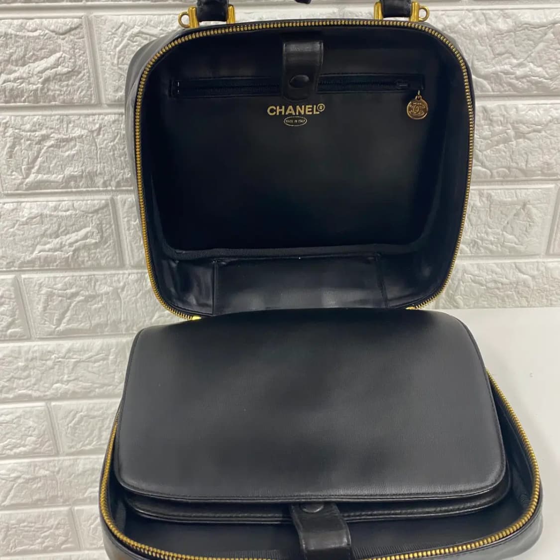 CHANEL / 빈티지 샤넬 CC 페이던트 베니티 코스메틱백 / 투웨이백 상품이미지9