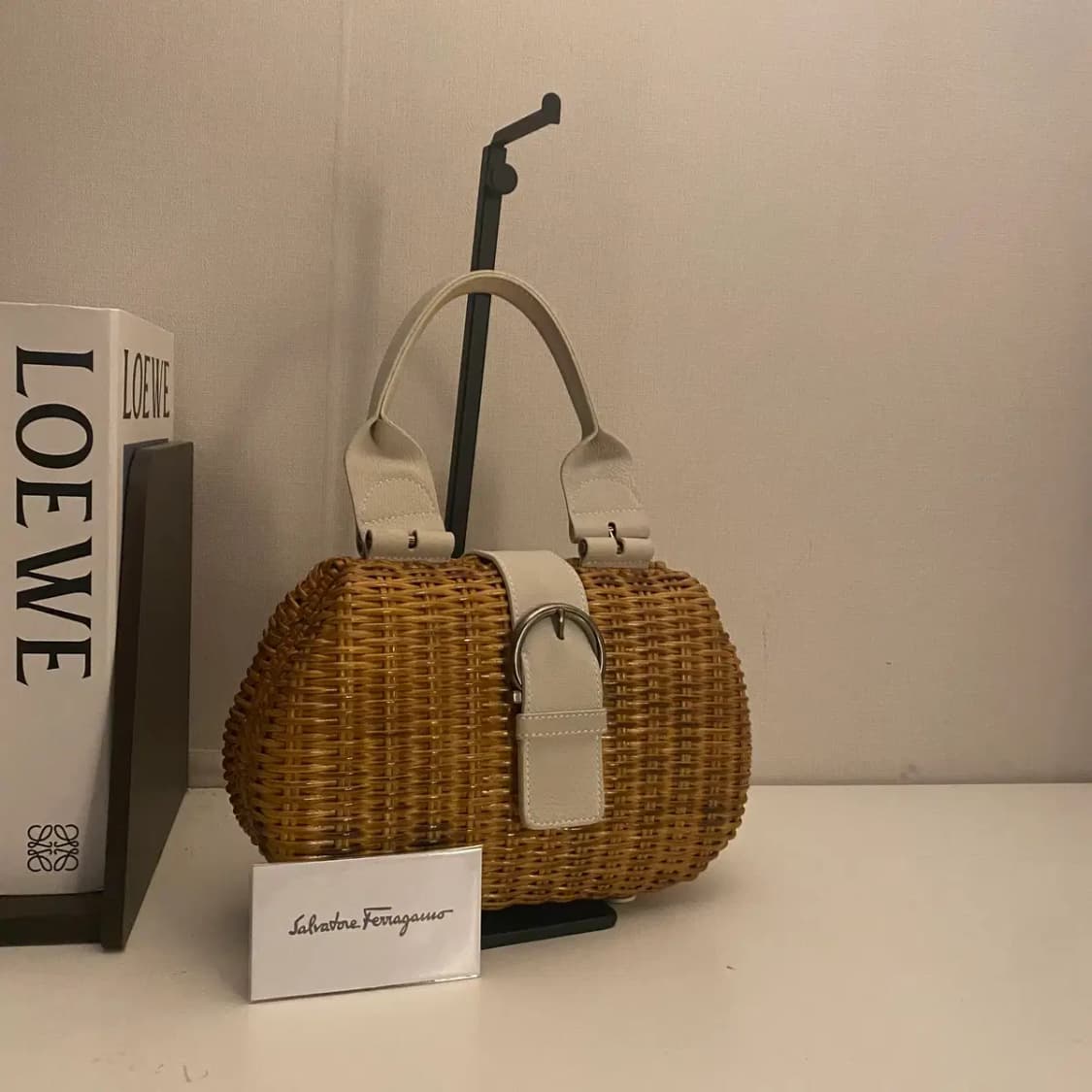 FERRAGAMO /빈티지 살바토레 페라가모 간치니 라탄 원 핸들 핸드백 상품이미지1