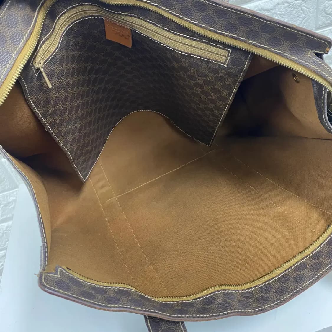 CELINE / 빈티지 셀린느 브라운 마카담 토트백 / 숄더백 상품이미지10