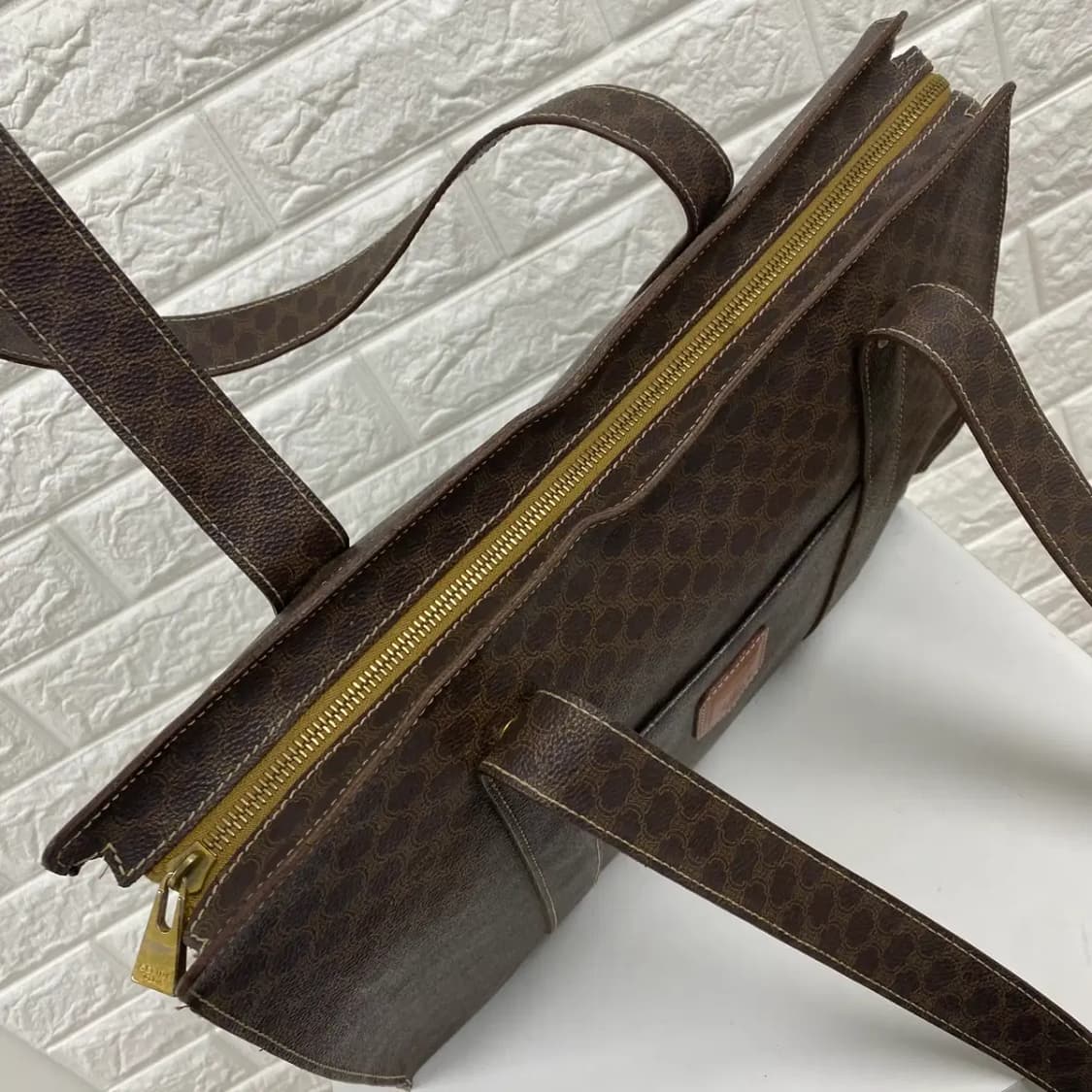 CELINE / 빈티지 셀린느 브라운 마카담 토트백 / 숄더백 상품이미지6