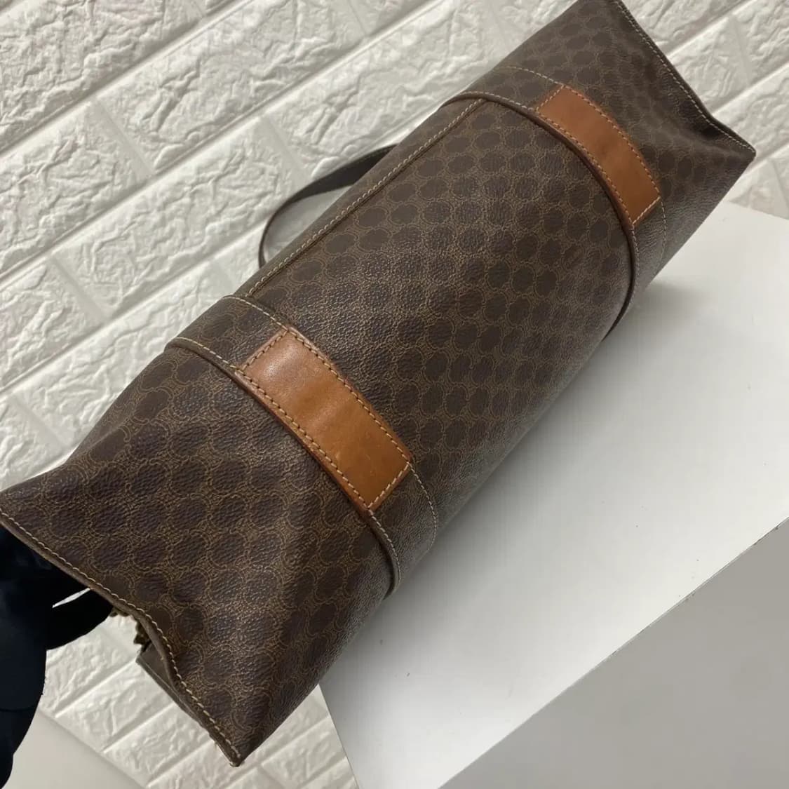 CELINE / 빈티지 셀린느 브라운 마카담 토트백 / 숄더백 상품이미지7