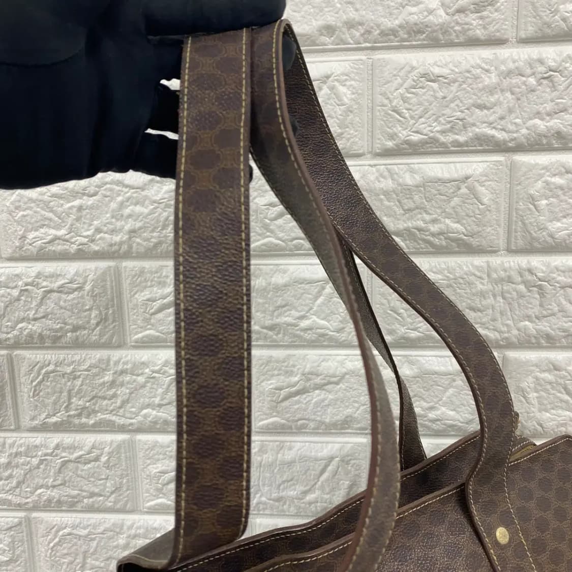 CELINE / 빈티지 셀린느 브라운 마카담 토트백 / 숄더백 상품이미지8