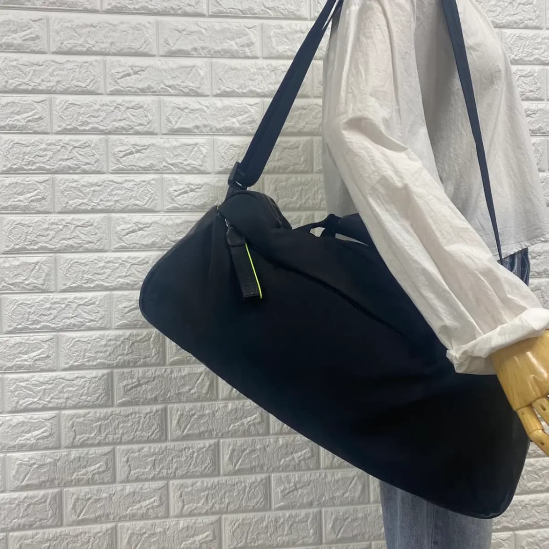 CHANEL /빈티지 샤넬 9번대 스포츠 라인 블랙 보스턴 백 /크로스백 상품이미지2