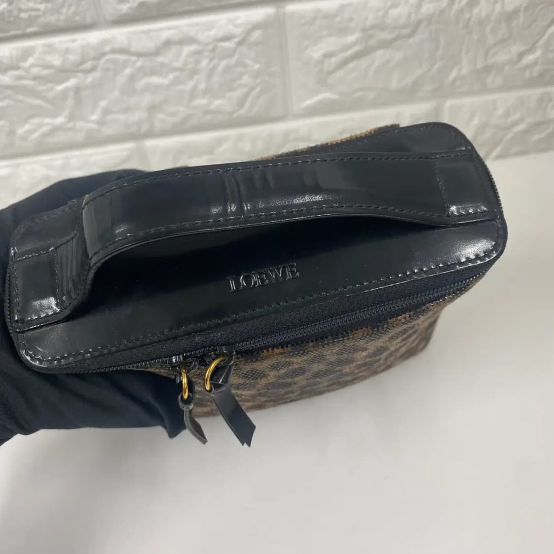 LOEWE / 빈티지 로에베 20th 센추리 퍼포레이티드 미니 베니티 백 상품이미지7