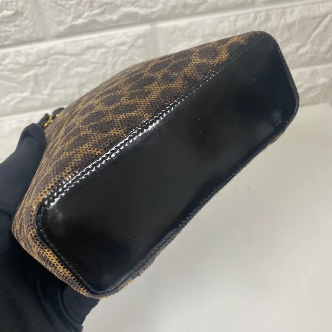 LOEWE / 빈티지 로에베 20th 센추리 퍼포레이티드 미니 베니티 백 상품이미지8