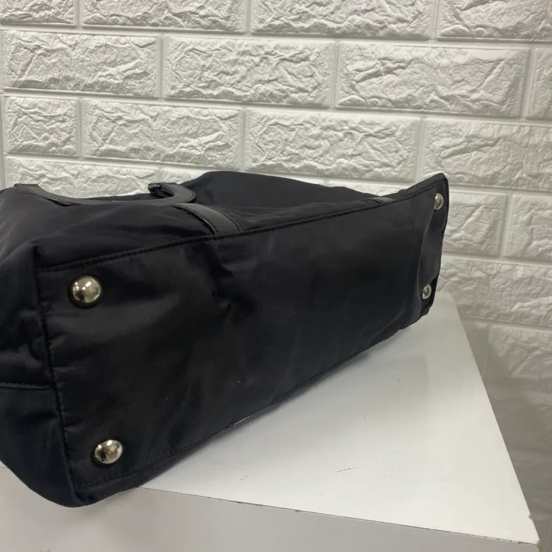 PRADA / 빈티지 프라다 삼각로고 블랙 테수토 나일론 토트백/투웨이백 상품이미지9