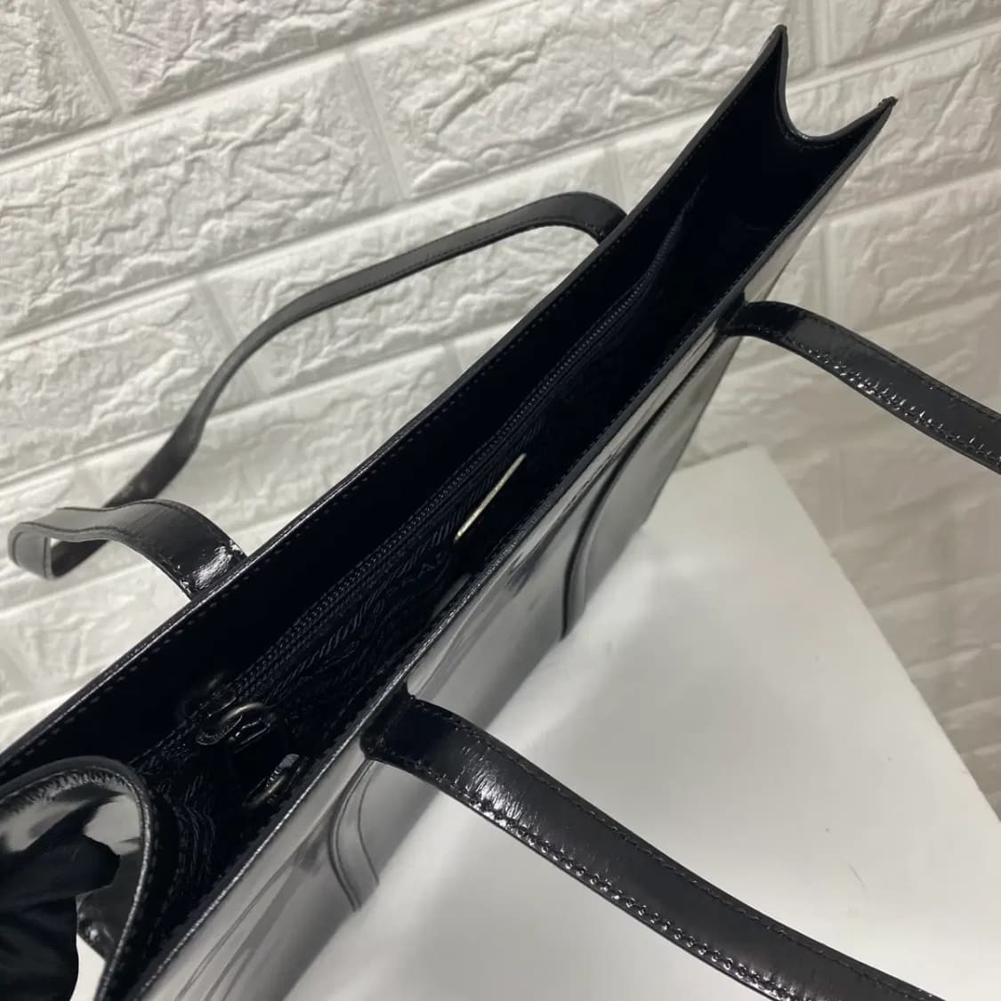 PRADA / 빈티지 프라다 블랙 페이던트 숄더백 상품이미지7