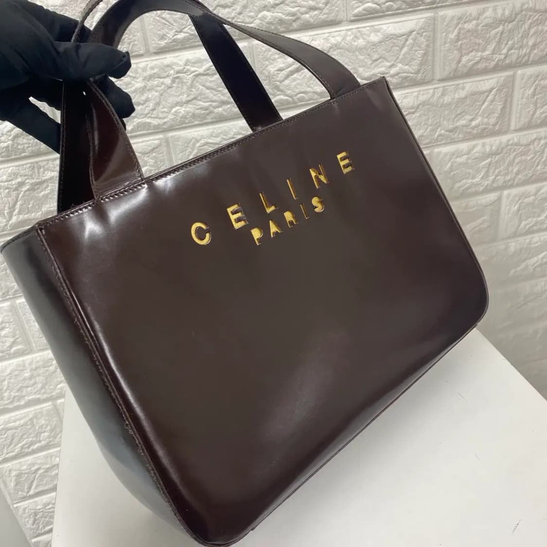 CELINE / 빈티지 셀린느 브라운 페이던트 토트백 상품이미지5