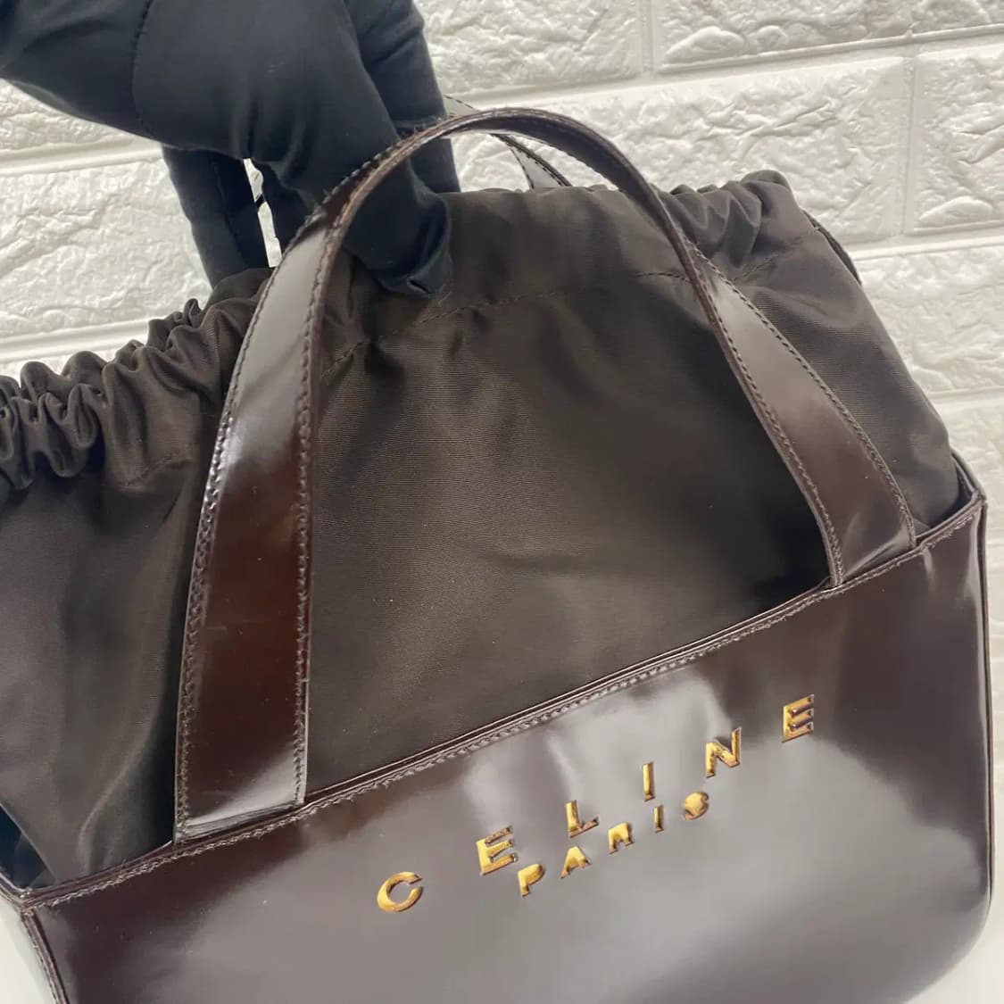 CELINE / 빈티지 셀린느 브라운 페이던트 토트백 상품이미지9