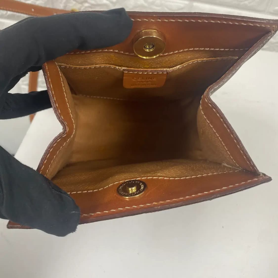 CELINE / 빈티지 셀린느 브라운 마카담 스퀘어 마이크로 미니 백팩 상품이미지10