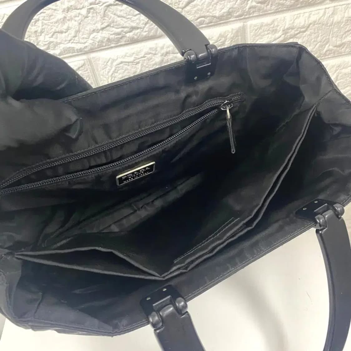 PRADA / 빈티지 프라다 삼각로고 포코노 블랙 나일론 토트백 상품이미지10