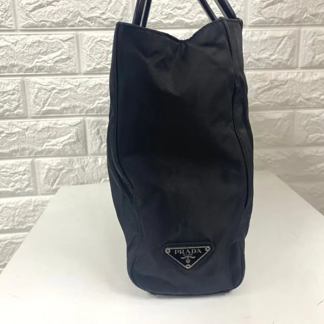 PRADA / 빈티지 프라다 삼각로고 포코노 블랙 나일론 토트백 상품이미지5